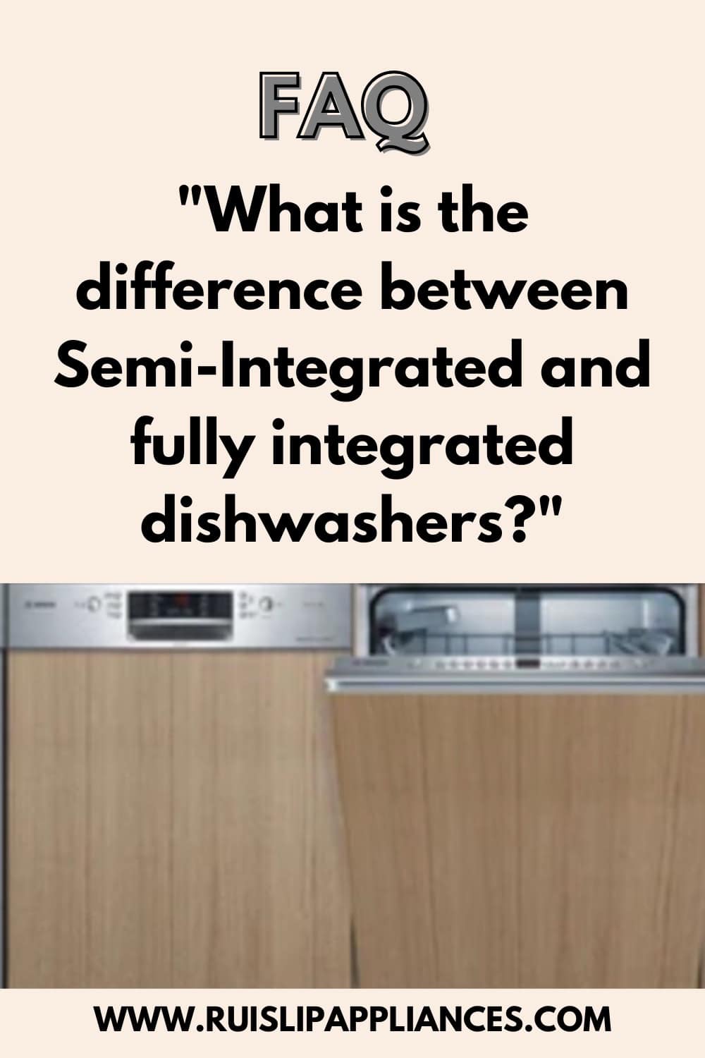 what's the difference between semi and fully integrated dishwashers?